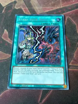 Yugioh MP24-EN142 Stake your Soul! - Prismatic Secret Rare 1st Edition NM/LP - Image 1