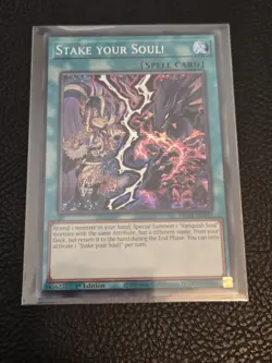 Yugioh MP24-EN142 Stake your Soul! - Prismatic Secret Rare 1st Edition NM/LP - Image 1
