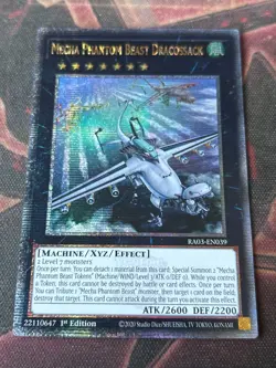 Yugioh Mecha Phantom Beast Dracossack RA03-EN039 Quarter Century Secret Rare NM - Image 1