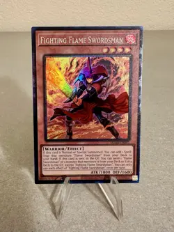 Yugioh! Fighting Flame Swordsman 1st Edition Collector's Rare MZMI-EN001 NM - Image 1