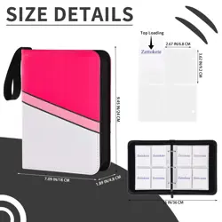 Trading Card Binder 4 Pocket with 50 Removable Sleeves, 400 Pockets Card Coll... - Image 5