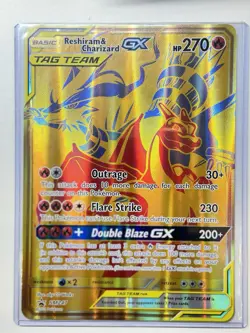 Reshiram & Charizard GX Tag Team SM247 Jumbo Card Sun & Moon: Black Star Promo - Image 1