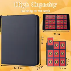 Card Binder 9 Pocket,Trading Card Collection Book with 40 Removable Sleeves-C... - Image 4