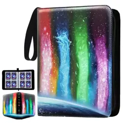 Premium 400 Pockets Trading Card Binder,4 Pocket Cards Collect Albums Book Ho... - Image 1