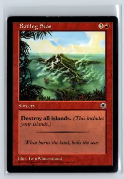 BOILING SEAS - MTG Magic the Gathering Card - Portal - Uncommon - Image 1