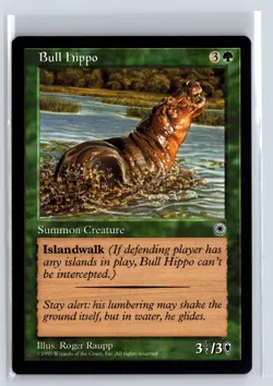 BULL HIPPO - MTG Magic the Gathering Card - Portal - Uncommon - Image 1