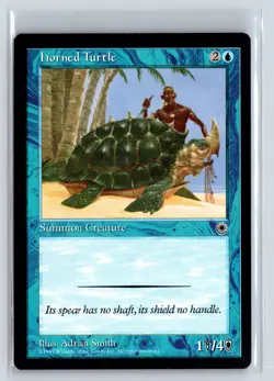 HORNED TURTLE - MTG Magic the Gathering Card - Portal - Common - Image 1