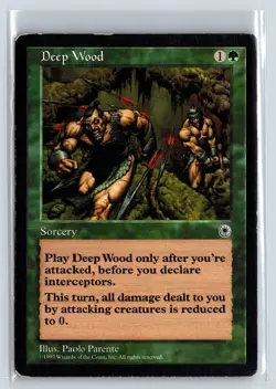 DEEP WOOD - MTG Magic the Gathering Card - Portal - Uncommon - Image 1