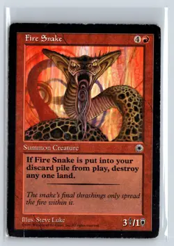 FIRE SNAKE - MTG Magic the Gathering Card - Portal - Common - Image 1