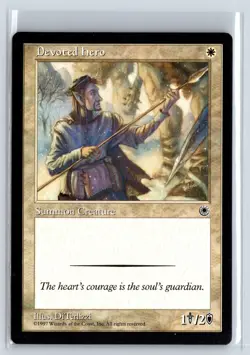 DEVOTED HERO - MTG Magic the Gathering Card - Portal - Common - Image 1