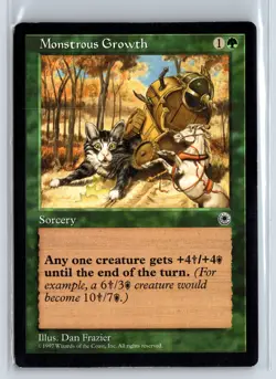 MONSTROUS GROWTH 173† - MTG Magic the Gathering Card - Portal - Common - Image 1