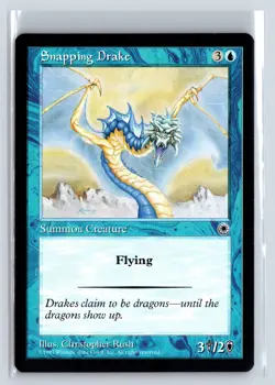 SNAPPING DRAKE - MTG Magic the Gathering Card - Portal - Common - Image 1