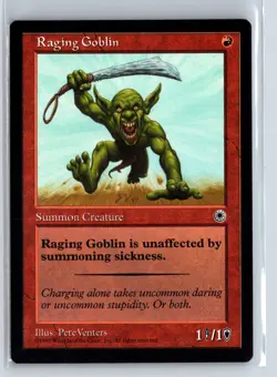 RAGING GOBLIN - MTG Magic the Gathering Card - Portal - Common - Image 1