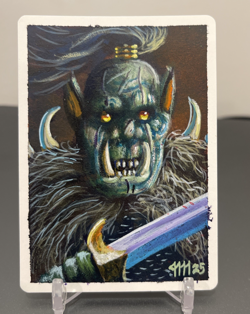Orc General MTG The Dark Artist Proof Jesper Myrfors Original Painted Back - Image 1