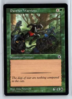 PANTHER WARRIORS - MTG Magic the Gathering Card - Portal - Common - Image 1