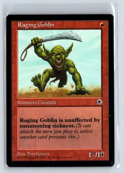 RAGING GOBLIN 145† - MTG Magic the Gathering Card - Portal - Common - Image 1