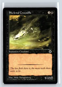 SKELETAL CROCODILE - MTG Magic the Gathering Card - Portal - Common - Image 1