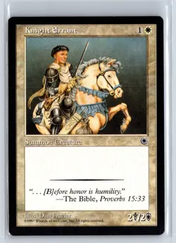 KNIGHT ERRANT - MTG Magic the Gathering Card - Portal - Common - Image 1