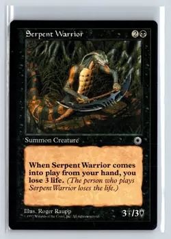 SERPENT WARRIOR - MTG Magic the Gathering Card - Portal - Common - Image 1