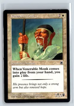 VENERABLE MONK - MTG Magic the Gathering Card - Portal - Uncommon - Image 1