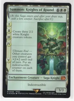 MTG Final Fantasy Foil Mythic #0036 Summon Knights Of Round - Image 1
