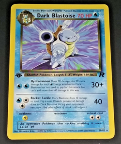 1ST EDITION - DARK BLASTOISE 20/82 - POKEMON TEAM ROCKET NON HOLO RARE [EX/NM] - Image 3