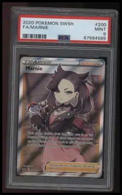 2020 Pokemon Sword & Shield Fa/Marnie PSA 9 - Image 1