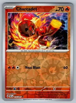 Charcadet 014/091 Reverse Holo Pokemon Paldean Fates NM - Image 1
