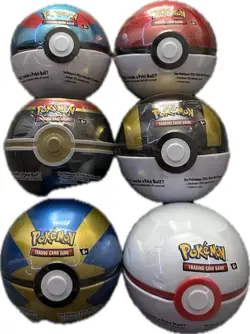 Pokemon Pokeball Tin Collection Set Of 6 | Factory Sealed - Image 1