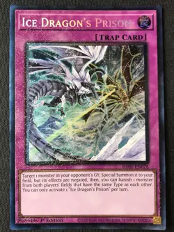 Yugioh #RA01-EN078 Ice Dragon's Prison 1st Ed Prismatic Collector's Rare LP - Image 1