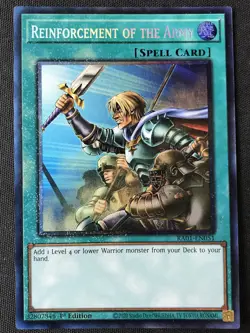 Yugioh RA01-EN051 Reinforcement of the Army 1st Ed Prismatic Collector's Rare LP - Image 1