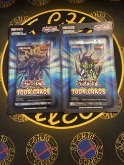 Yugioh Yu-Gi-Oh! Toon Chaos Blister Booster Pack 1st Edition Brand New (2 Packs) - Image 1