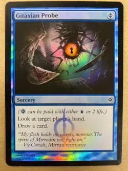 MTG 1x FOIL Gitaxian Probe # 35 New Phyrexia Magic the Gathering Card x1 LP - Image 1