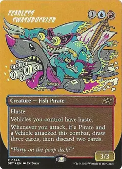 Fearless Swashbuckler Aetherdrift Foil Borderless rare #346 NM MTG - Image 1