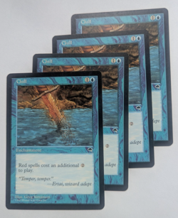 Magic Mtg Tempest Chill x4 lightly played - Image 1
