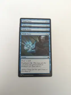 (4) Think Twice *PLAYSET* Foundations Regular NM MTG - Image 1