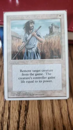 Swords to Plowshares MTG Core Set 4th Edition Regular LP - Image 1