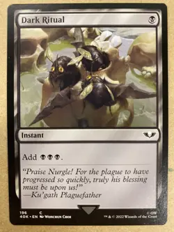 MTG 1x Dark Ritual # 196 Universes Beyond Warhammer 40000 Magic Gathering x1 NM - Image 1