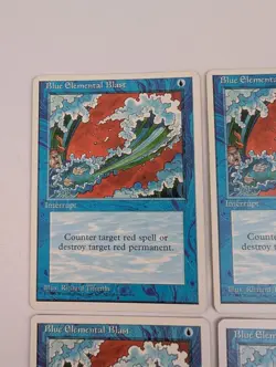 4X Blue Elemental Blast MTG Vintage 1995 Interrupt Card Magic the Gathering LP - Image 2
