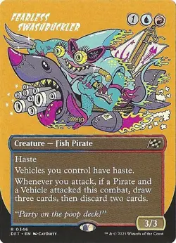 Fearless Swashbuckler Aetherdrift Borderless rare #346 NM MTG - Image 1