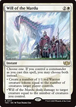 WILL OF THE MARDU mtg NM-M Commander Tarkir Dragonstorm 1 Rare - Image 1