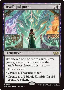 TEVAL'S JUDGMENT mtg NM-M Commander Tarkir Dragonstorm 1 Rare - Image 1