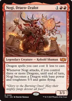 NOGI, DRACO-ZEALOT mtg NM-M Commander Tarkir Dragonstorm 1 Mythic - Image 1