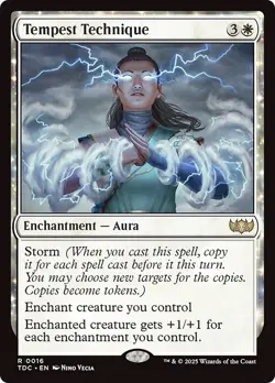 TEMPEST TECHNIQUE mtg NM-M Commander Tarkir Dragonstorm 1 Rare - Image 1
