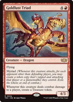 GOLDLUST TRIAD mtg NM-M Commander Tarkir Dragonstorm 1 Rare - Image 1