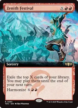 Extended Art ZENITH FESTIVAL mtg NM-M Commander Tarkir Dragonstorm 1 Rare - Image 1