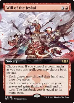 Extended Art WILL OF THE JESKAI mtg NM-M Commander Tarkir Dragonstorm 1 Rare - Image 1