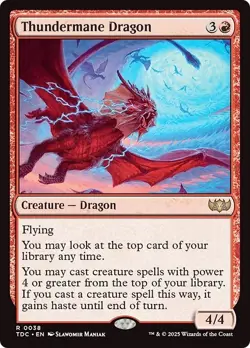 THUNDERMANE DRAGON mtg NM-M Commander Tarkir Dragonstorm 1 Rare - Image 1
