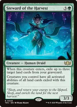 STEWARD OF THE HARVEST mtg NM-M Commander Tarkir Dragonstorm 1 Rare - Image 1