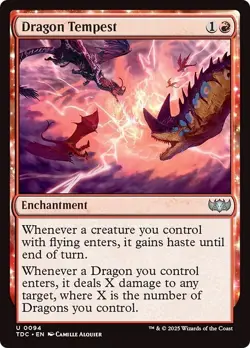 DRAGON TEMPEST mtg NM-M Commander Tarkir Dragonstorm 1 Unc - Image 1